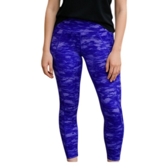THE NORTH FACE Digital Camo Leggings Purple Print Mid-Rise Gorpcore Size XS - Picture 1 of 12